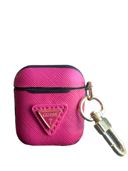 Guess Saffiano AirPods Case, Pink