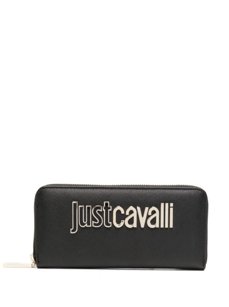 Just Cavalli Logo, Portemonnaie, Geldbeutel, Schwarz