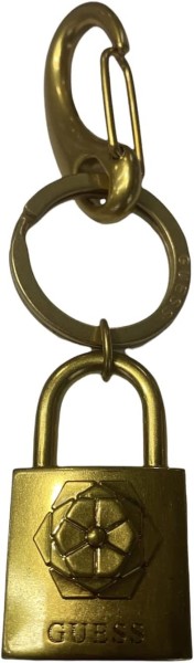 Guess Schlüsselanhänger Metal Lock, Messing