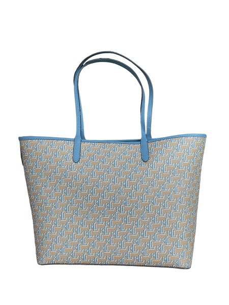 Ralph Lauren "Collins" Tote Bag, Shopper Large, Monogramm Blau