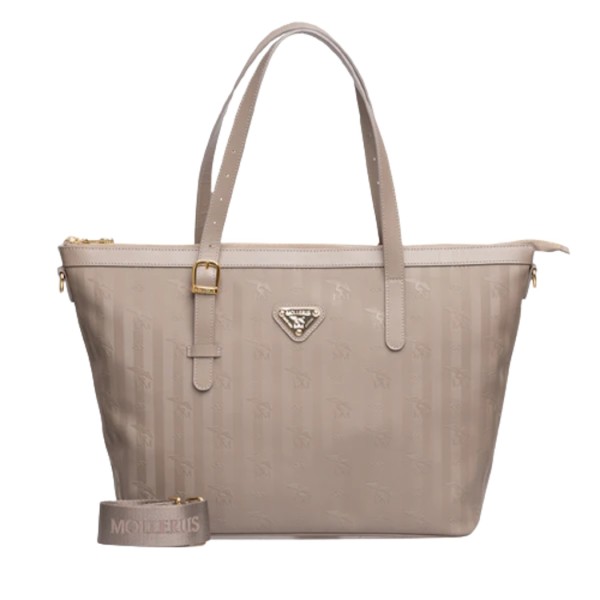 Maison Mollerus Vinerus Taupe Business Bag, Giswil Gold
