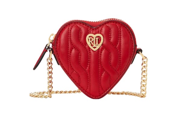Ralph Lauren "Heart" Mini Umhängetasche, Crossbodytasche, Rot