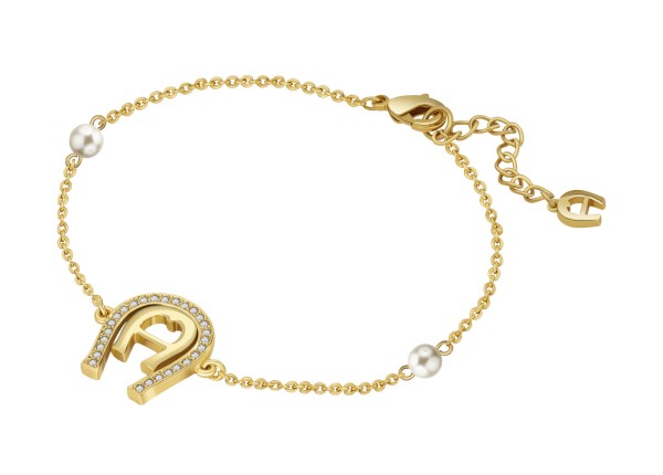 Aigner Armband mit Kristallen / Perlen, gold, A670154