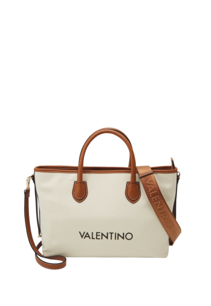 Valentino Bags Leith Re Large Tote Bag, Handtasche, Umhängetasche, Beige-Cognac