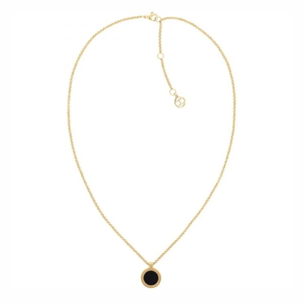 Tommy Hilfiger Damen-Halskette "Iconic Circle", Gold