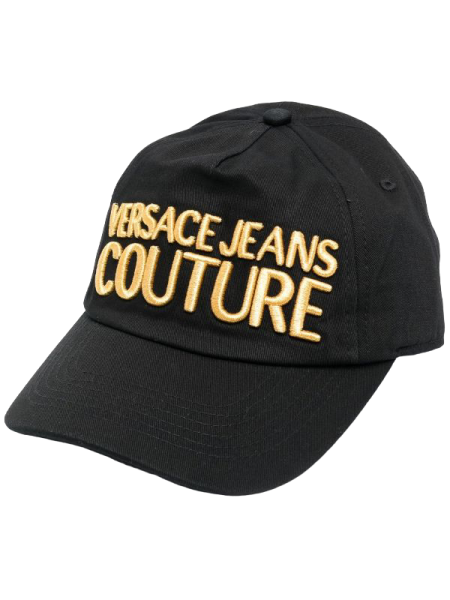 Versace Jeans Couture Baseball Cap, Schwarz-Logo Gold
