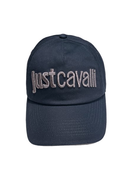 Just Cavalli Baseball Cap, Dunkelblau-Silber