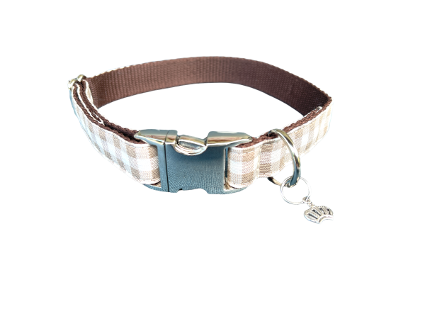 Dogs Deluxe Halsband "Vichy Braun"