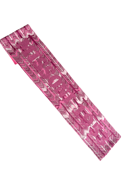 Missoni Knitted Schal, Rosa-Weiß-Glitzer