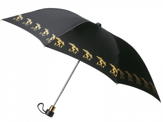 Maison Mollerus schwarz Regenschirm Automatik, Brisen gold