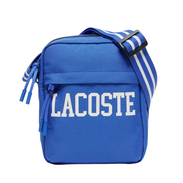 Lacoste Print College Vertical Camera Bag, Blau