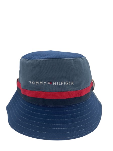 Tommy Hilfiger Established Tape Bucket Hat Fischerhut, Blau