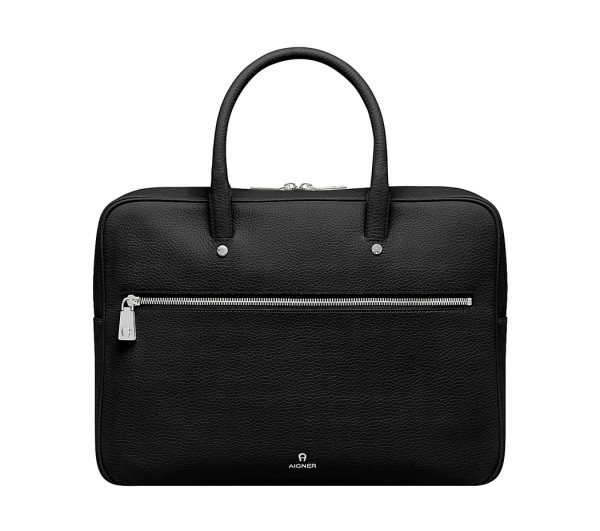 Aigner Laptoptasche / Businessbag Ivy M, Schwarz / Silber