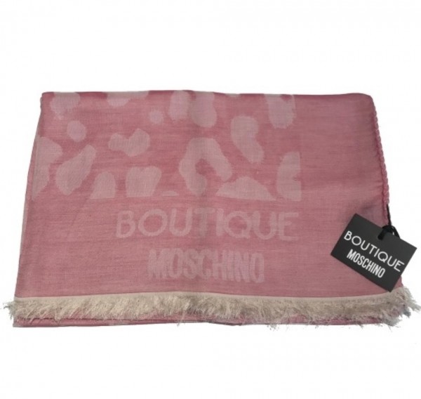 Boutique Moschino Schal, Pink / Leoprint