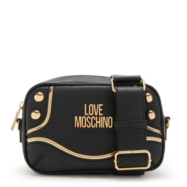 Love Moschino Camera Bag, Umhängetasche, Schwarz-Gold