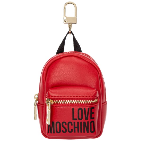 Love Moschino Taschenanhänger Rucksack, Rot / Schwarz