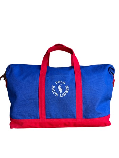 Polo Ralph Lauren Duffle Bag, Sporttasche, Blau-Rot