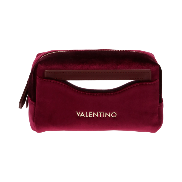 Valentino Bags Misteltoe, Beautycase, Kosmetiktasche, Samt-Bordeaux
