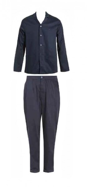Emporio Armani Herren Pyjama / Schlafanzug long. Marine 111737